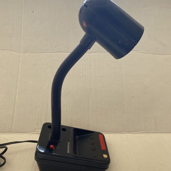 VTG Spartus Model 1182-64 Desk Lamp Digital Alarm Clock Gooseneck Light Black - Picture 5 of 9